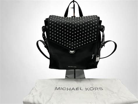 michael michael kors bristol medium studded leather backpack|Michael Kors leather backpack sale.